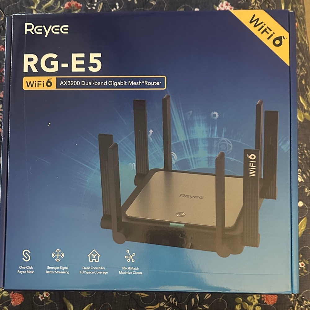 RG-E5 WiFi 6 Dual-Band Gigabit Mesh Router - Black